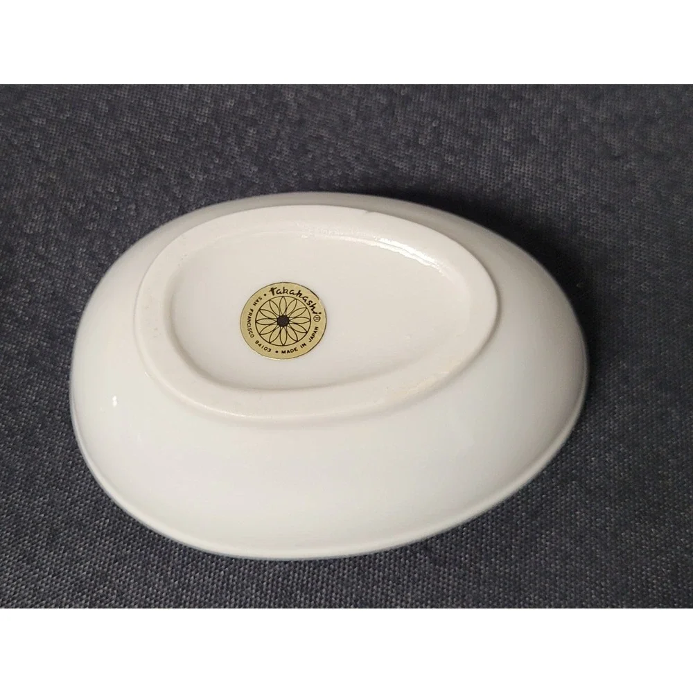 Vintage 1970s/80s Takahashi San Francisco Porcelain Egg-shaped Trinket Box